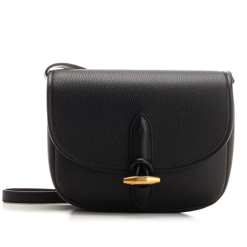 Auth Saint Laurent Le Caban Satchel in Grained Leather bag
